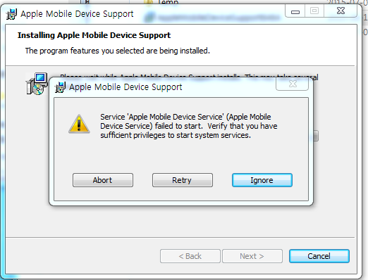 apple mobile device services failed to start apple mobile device services failed to start